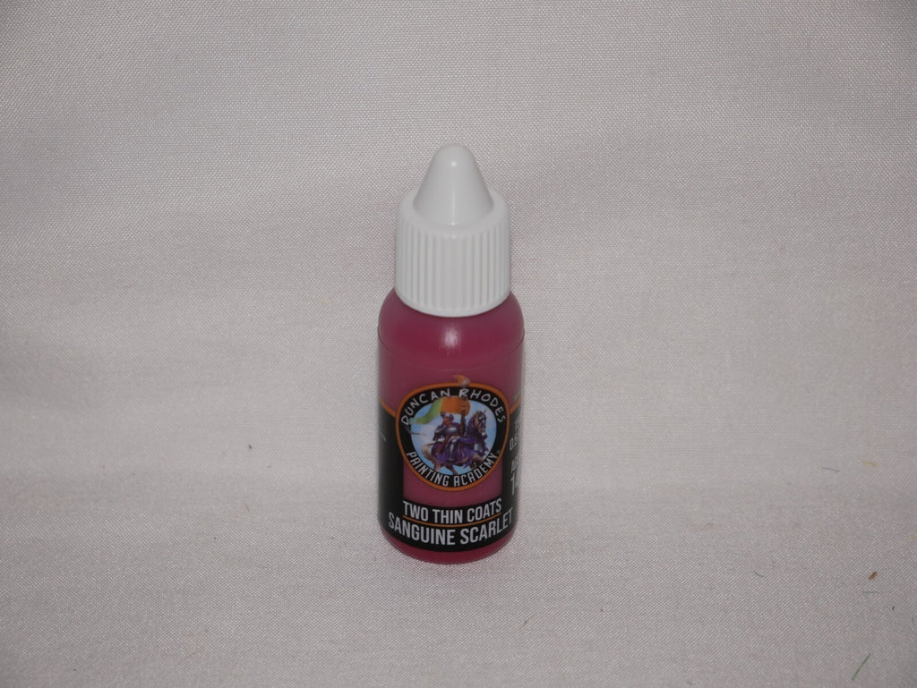 Duncan Rhodes Painting Academy Two Thin Coats Sanguine Scarlet 15ml Bottle 10002