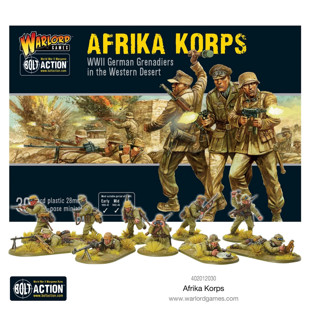 Warlord Games Bolt Action 1:56 Afrika Korps WWII German Grenadiers - 402012030