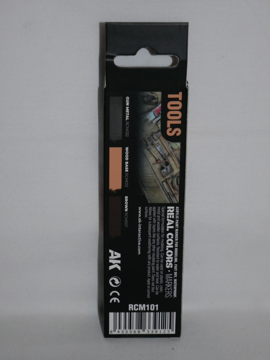 AK Interactive Real Colors Fast Dry Acrylic Markers Tools (3 Piece) Set - RCM101