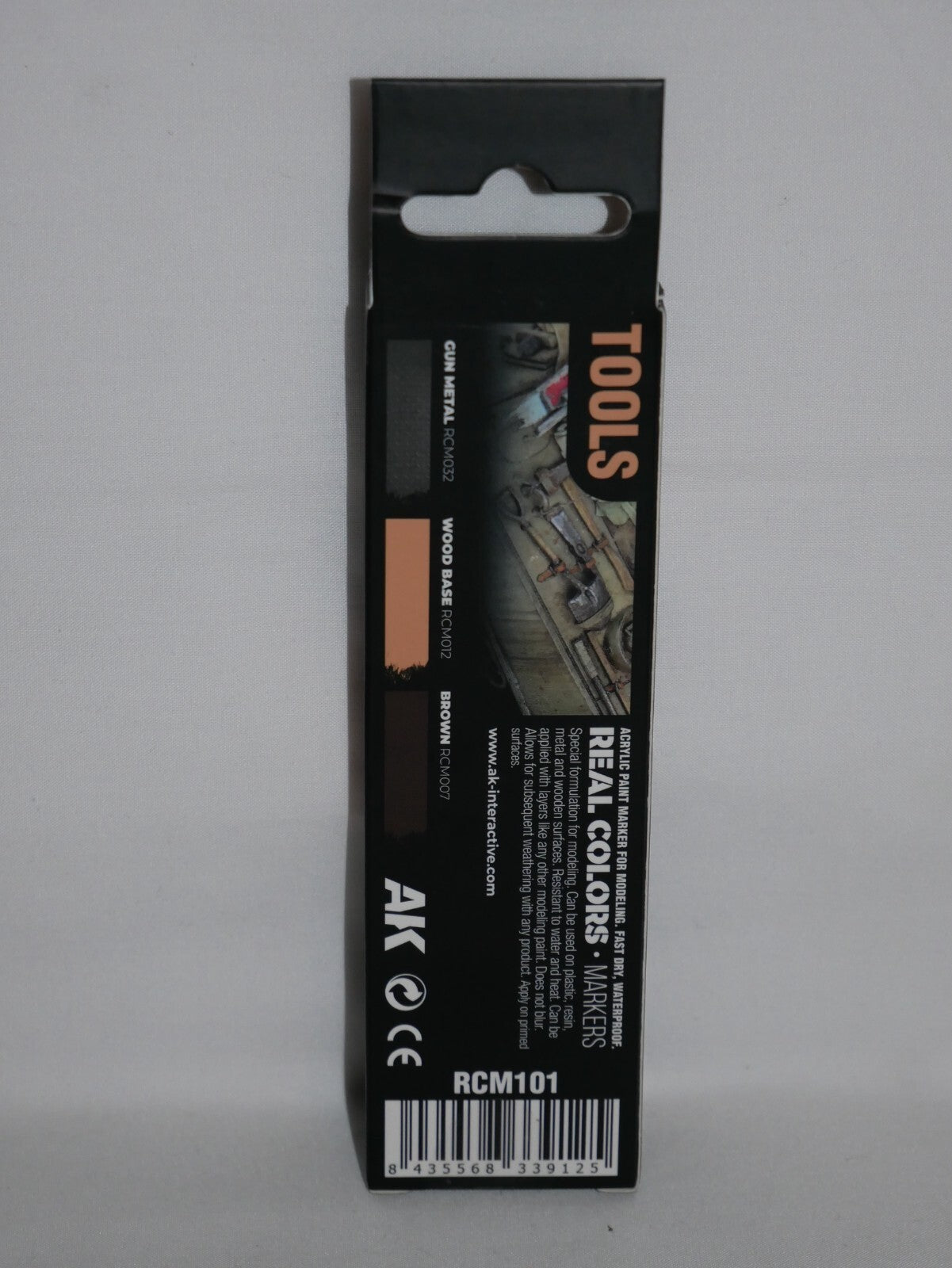 AK Interactive Real Colors Fast Dry Acrylic Markers Tools (3 Piece) Set - RCM101