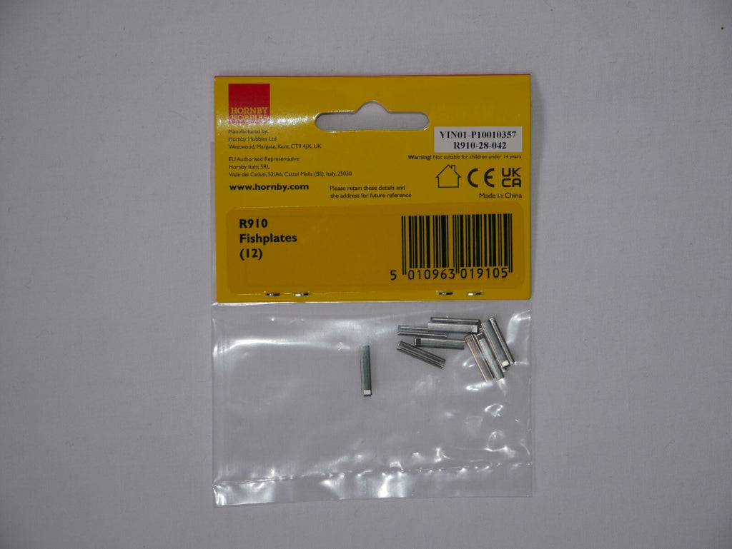 Hornby 1:76 (00 Gauge) Model Railway Track Accessories Fishplates (Pack 12) R910