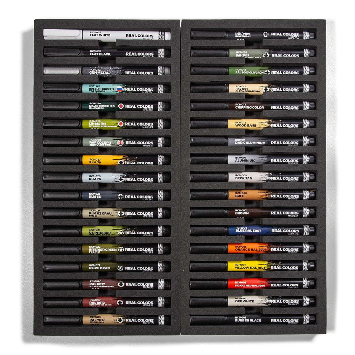 AK Interactive Real Color Acrylic Markers Special Deluxe 34 Piece Box Set - RCM150