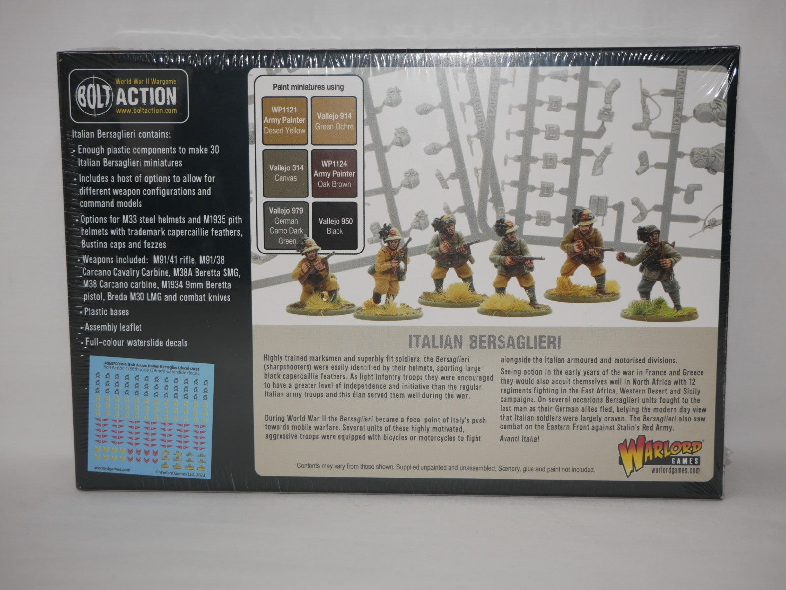 Warlord Games Bolt Action 1:56 Scale WWII Italian Bersaglieri - 402015802