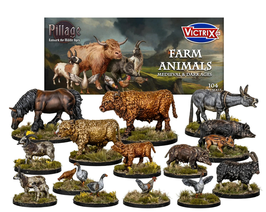 Victrix Ltd Pillage Ransack The Middle Ages 28mm Medieval Farm Animals - VXE014