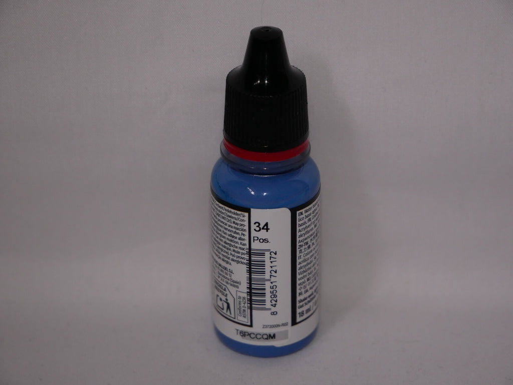 Vallejo Game Color Acrylic Range Elfic Blue 18ml/0.6 fl oz Dropper Bottle 72.117
