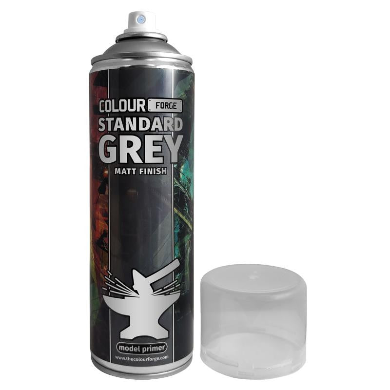 The Colour Forge Standard Grey Matt Finish Model Primer 500ml Aerosol Spray Can