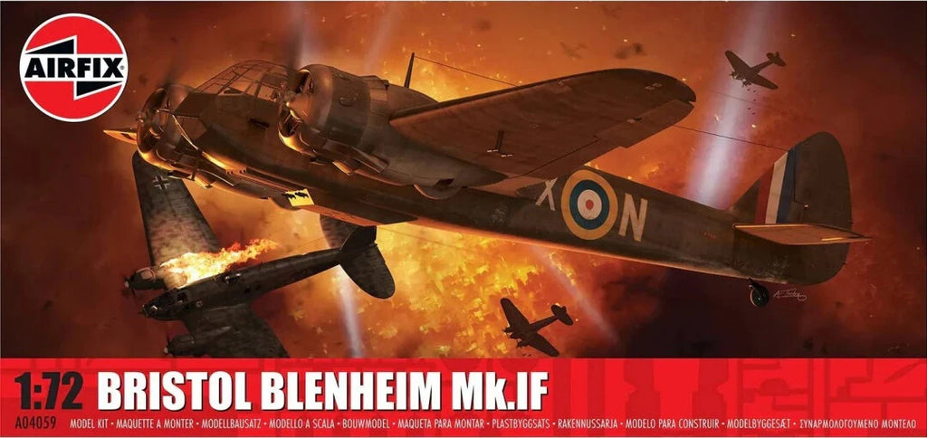 Airfix 1:72 Scale Bristol Blenheim Mk.IF Model Plane Kit Skill Level 2 - A04059