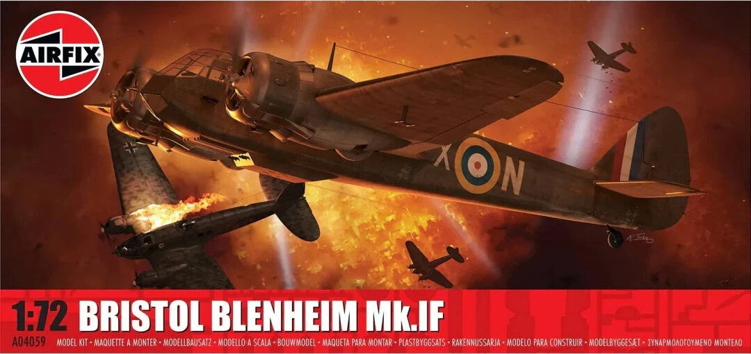 Airfix 1:72 Scale Bristol Blenheim Mk.IF Model Plane Kit Skill Level 2 - A04059