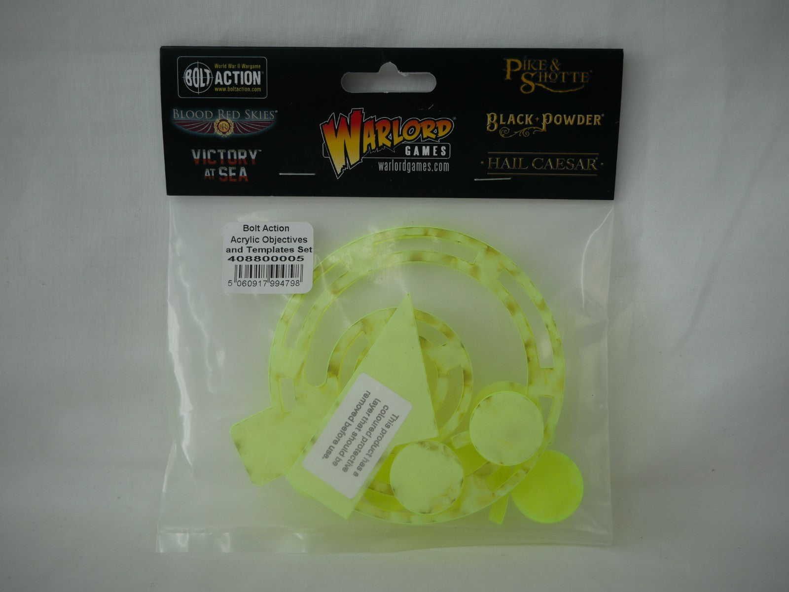 Warlord Games Bolt Action Acrylic Plastic Objectives & Templates Set - 408800005
