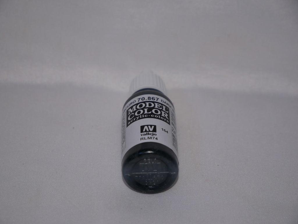 Vallejo Model Color Dark Blue Grey Acrylic 17ml/0.57 fl oz Dropper Bottle 70.867