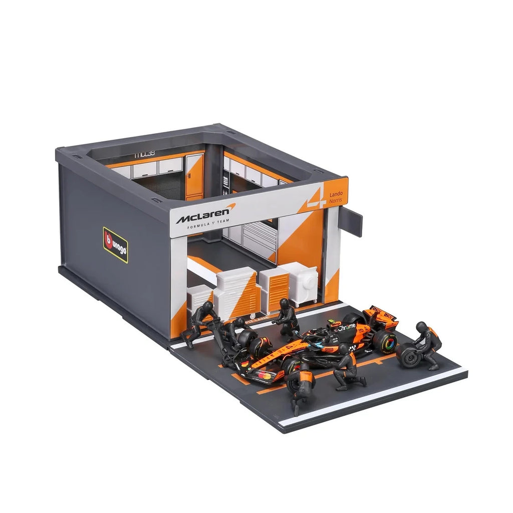 Burago 1:43 McLaren MCL39 Australian GP 2025 L.Norris Pit Pass Diorma Playset - #18-38457N