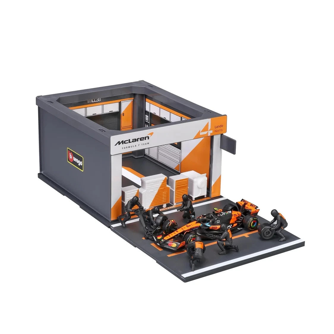 Burago 1:43 McLaren MCL39 Australian GP 2025 L.Norris Pit Pass Diorma Playset - #18-38457N