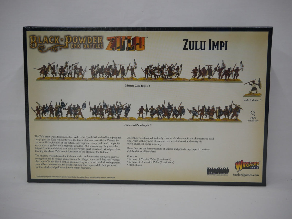 Black Powder Epic Battles Scale Miniatures Zulu 15mm Scale Zulu Impi - 312014602
