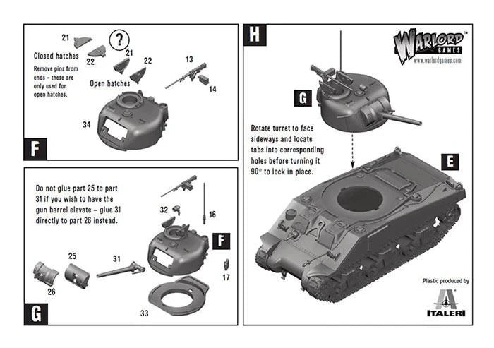 Warlord Games Bolt Action 1:56 Scale WWII US M4 Sherman Medium Tank - 402013006