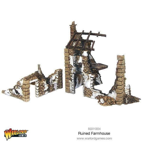 Warlord Games Bolt Action 1:56 Hard Plastic Modular Ruined Farmhouse - 802010004