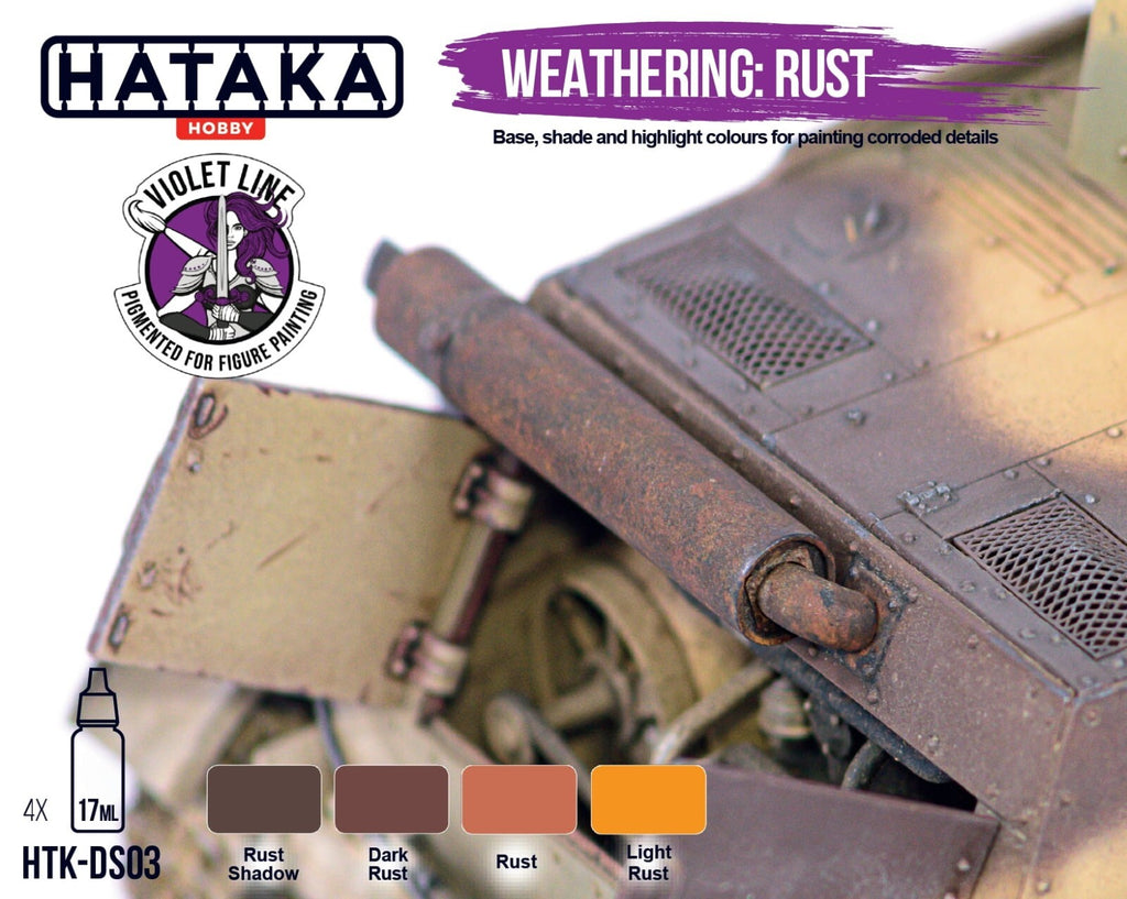 Hataka Hobby Violet Line Pigmented For Figure Painting Weathering Rust HTK-DS03