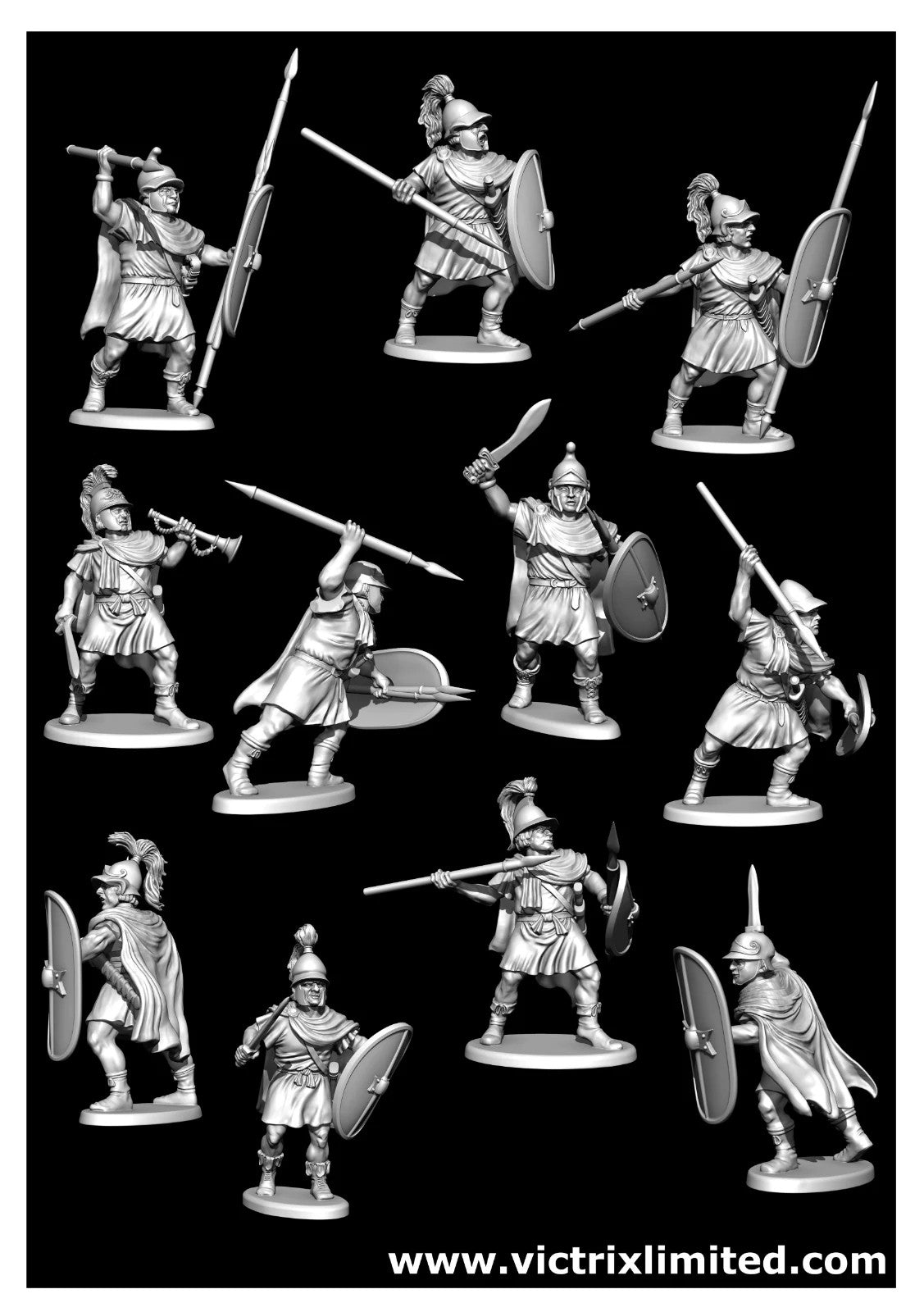 Victrix Greek And Persian Wars 28mm Hard Plastic Thureophoroi Models - VXA051