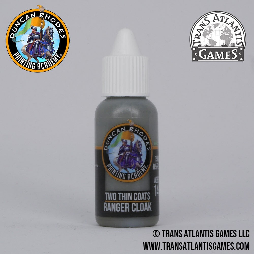 Duncan Rhodes Painting Academy 'Two Thin Coats' Ranger Cloak 15ml Bottle - 10077