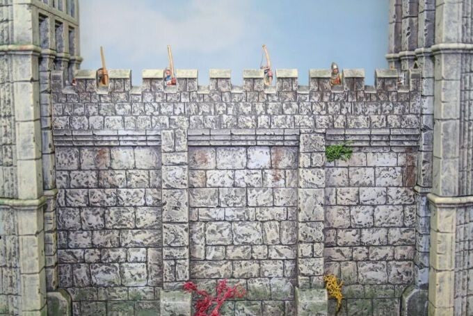 Renedra Ltd Generic Scenery & Bases 1/56th Scale Castle Wall Sections - RNWALL