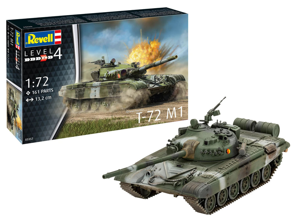 Revell 1:72 Scale T-72 M1 Soviet Main Battle Tank Model Kit Skill Level 4 03357