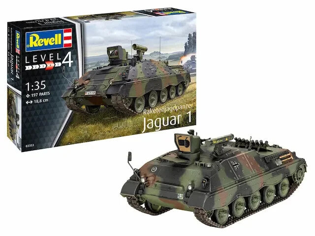 Revell 1:35 Raketenjagdpanzer Jaguar 1 Rocket Destroyer Kit Skill Level 4 03353