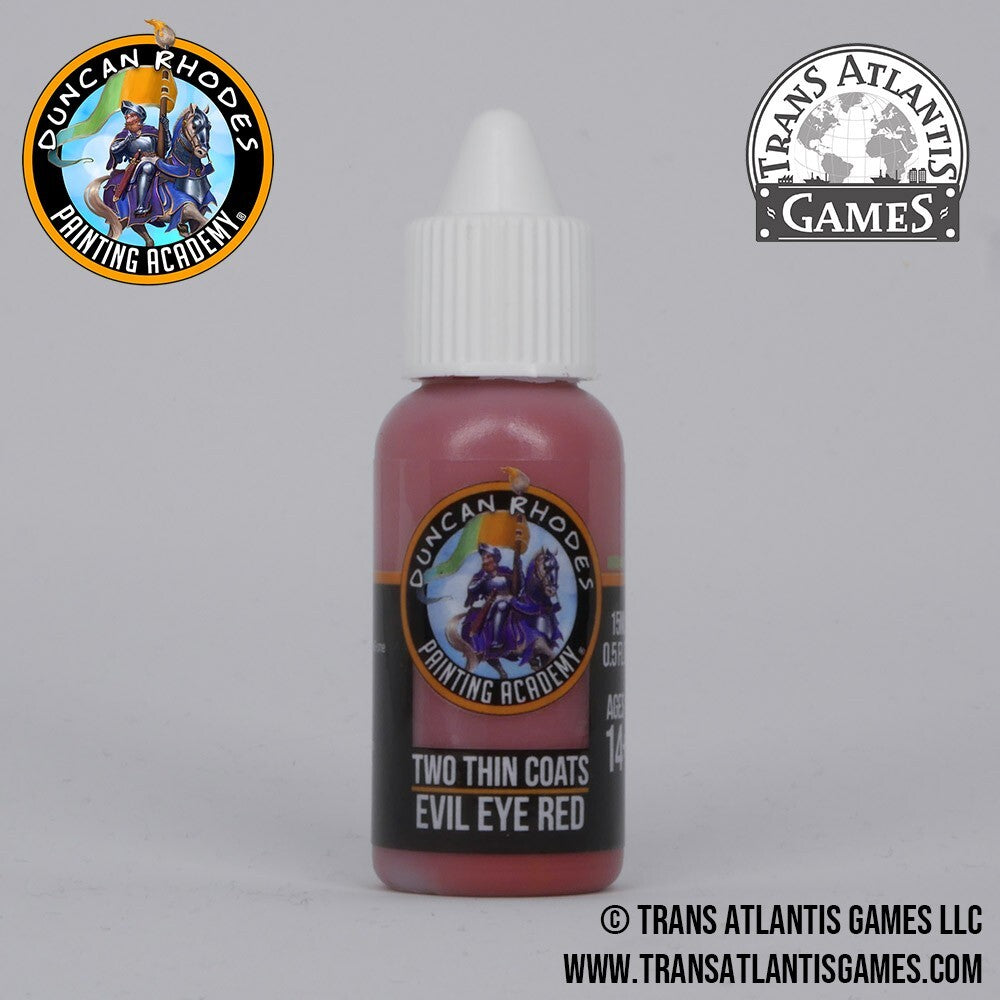 Duncan Rhodes Painting Academy 'Two Thin Coats' Evil Eye Red 15ml Bottle - 10066