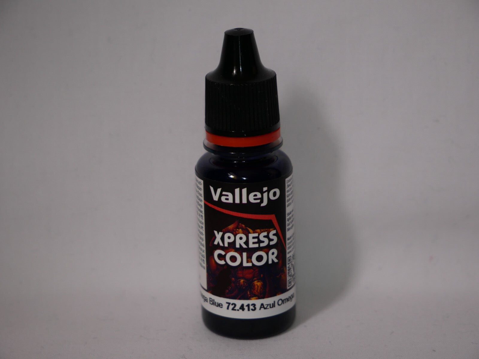 Vallejo Xpress Color Acrylics Omega Blue 18ml/0.6 fl oz Dropper Bottle - 72.413