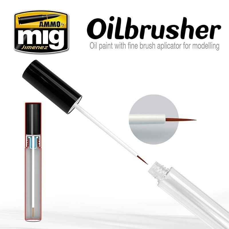 Ammo By Mig Jimenez Aluminium Oilbrusher With Fine Brush Applicator - A.MIG-3537