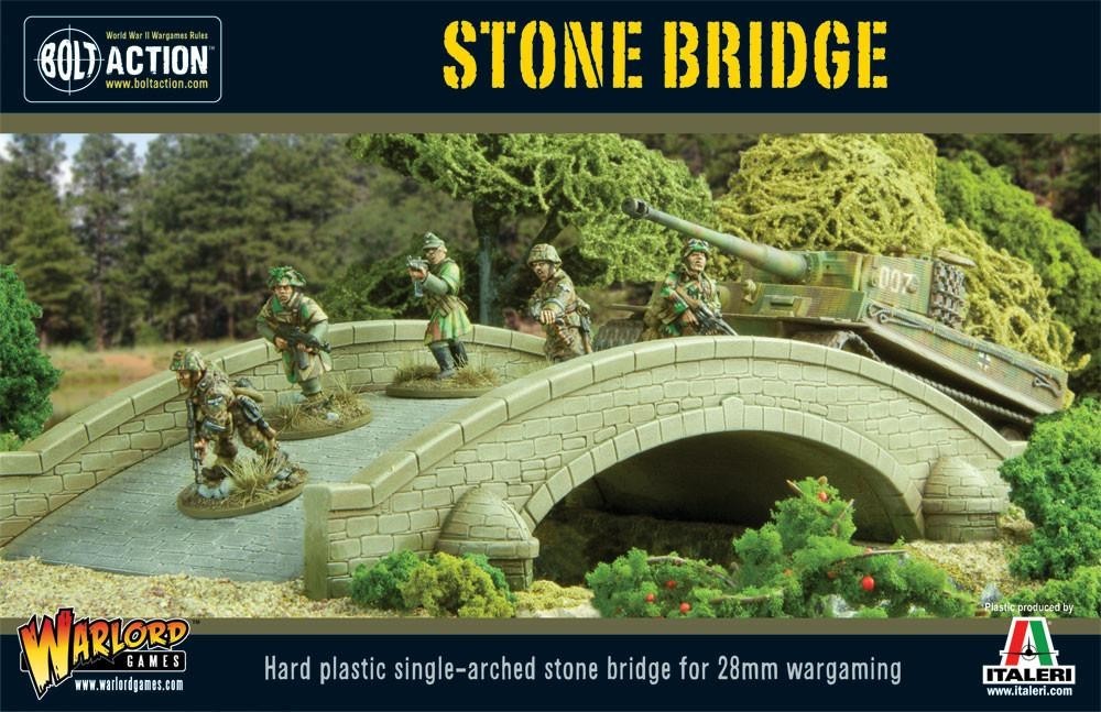 Warlord Games Bolt Action 1:56 Scale Single Arched Stone Bridge Set - WG-TER-40