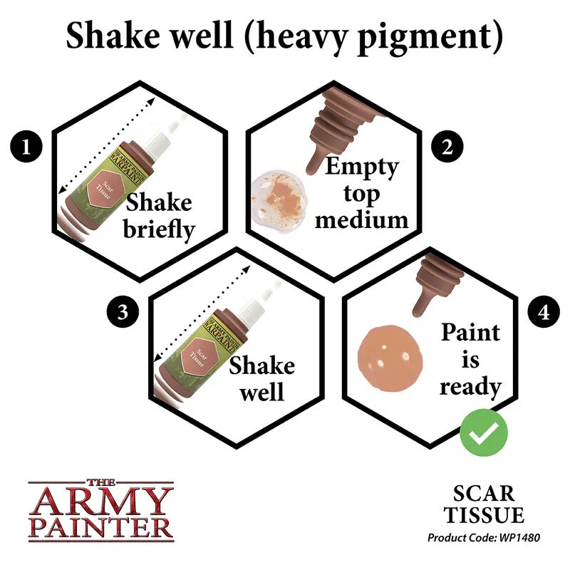 The Army Painter Warpaints Acrylic Range Scar Tissue 18ml Dropper Bottle WP1480
