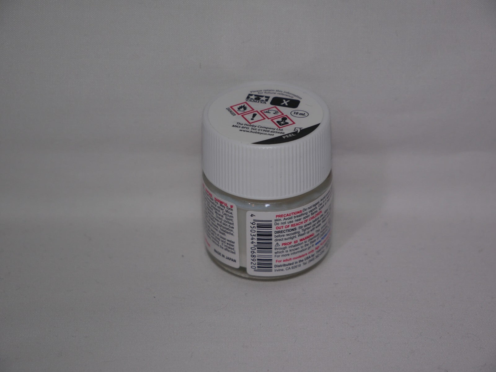Tamiya Color Acrylic Modeling Paint Mini X-2 White 10ml (1/3oz) Glass Jar 81502