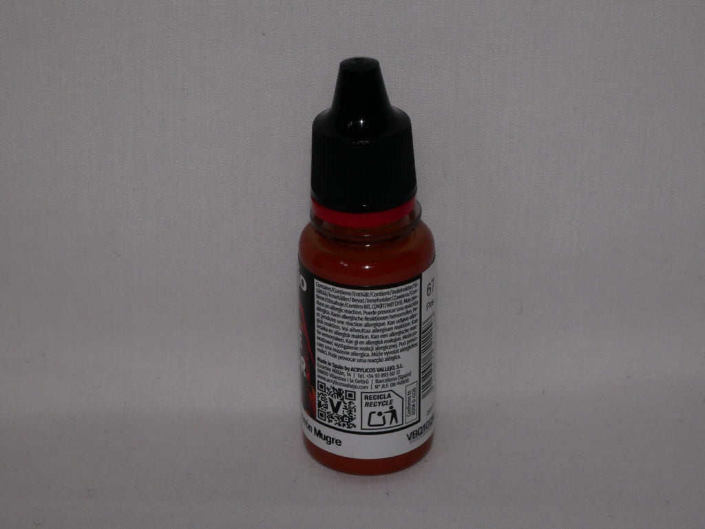 Vallejo Game Color Acrylics Grunge Brown 18ml/0.6 fl oz Dropper Bottle - 72.115