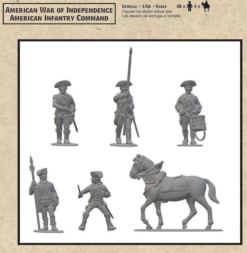 Hat Industrie 1:56 American War Of Independence American Infantry Command - 2005
