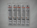 AK Interactive Survival Weathering Synthetic Hair 5 Piece Hobby Brush Set - AKB101