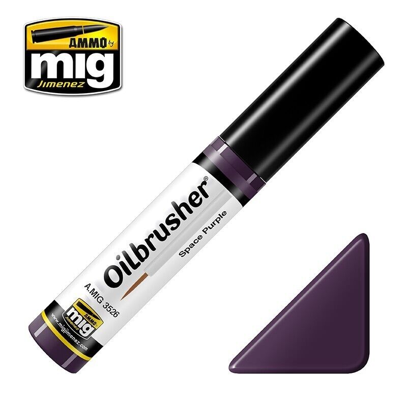 Ammo By Mig Jimenez Space Purple Oilbrusher Fine Brush Applicator - A.MIG-3526