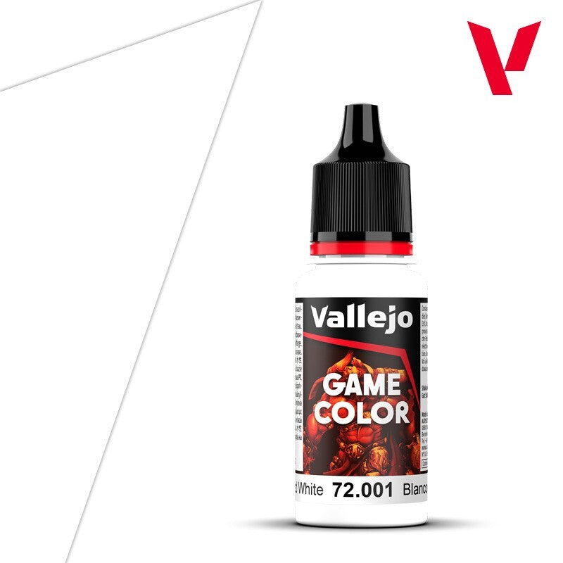 Vallejo Game Color Acrylic Range Dead White 18ml/0.6 fl oz Dropper Bottle 72.001
