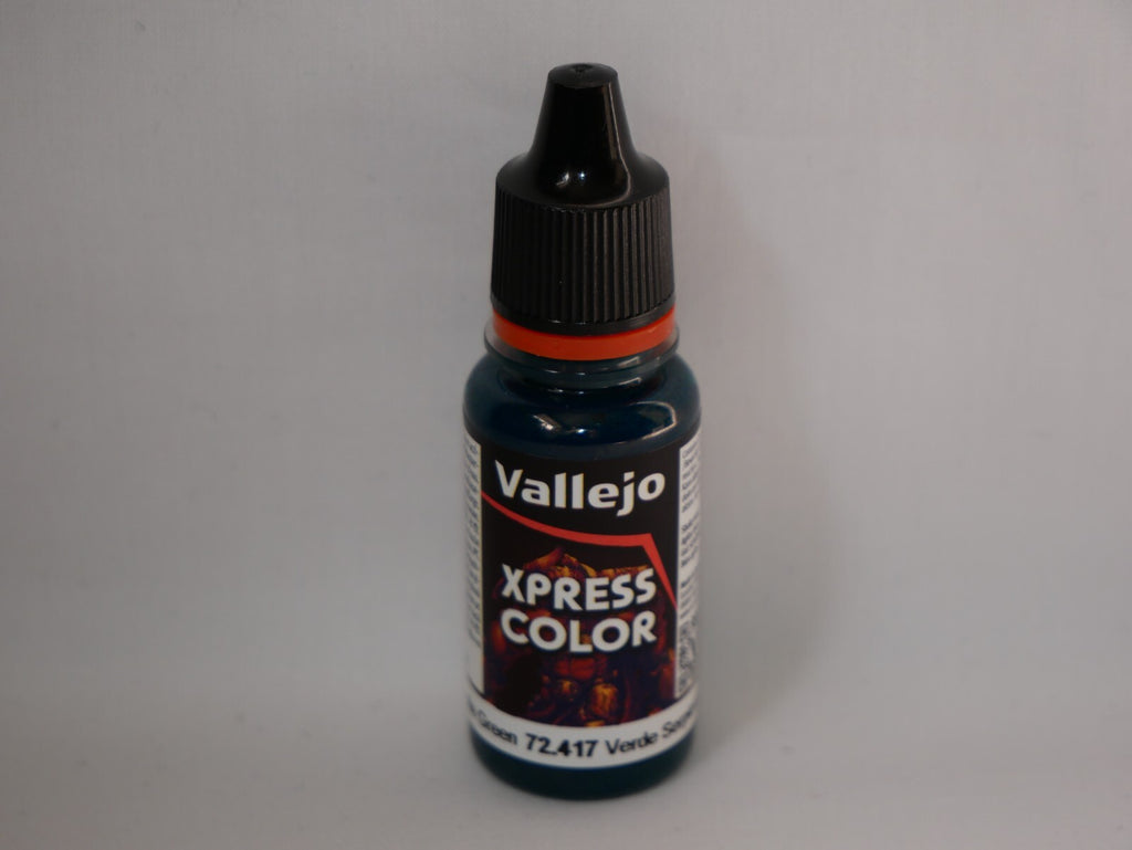 Vallejo Xpress Color Acrylics Snake Green 18ml/0.6 fl oz Dropper Bottle - 72.417