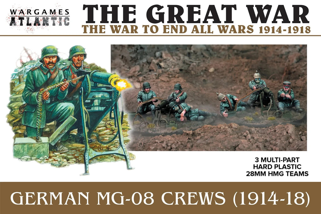 Wargames Atlantic The Great War 28mm German MG-08 Crews (1914-1918) - WAAGW005