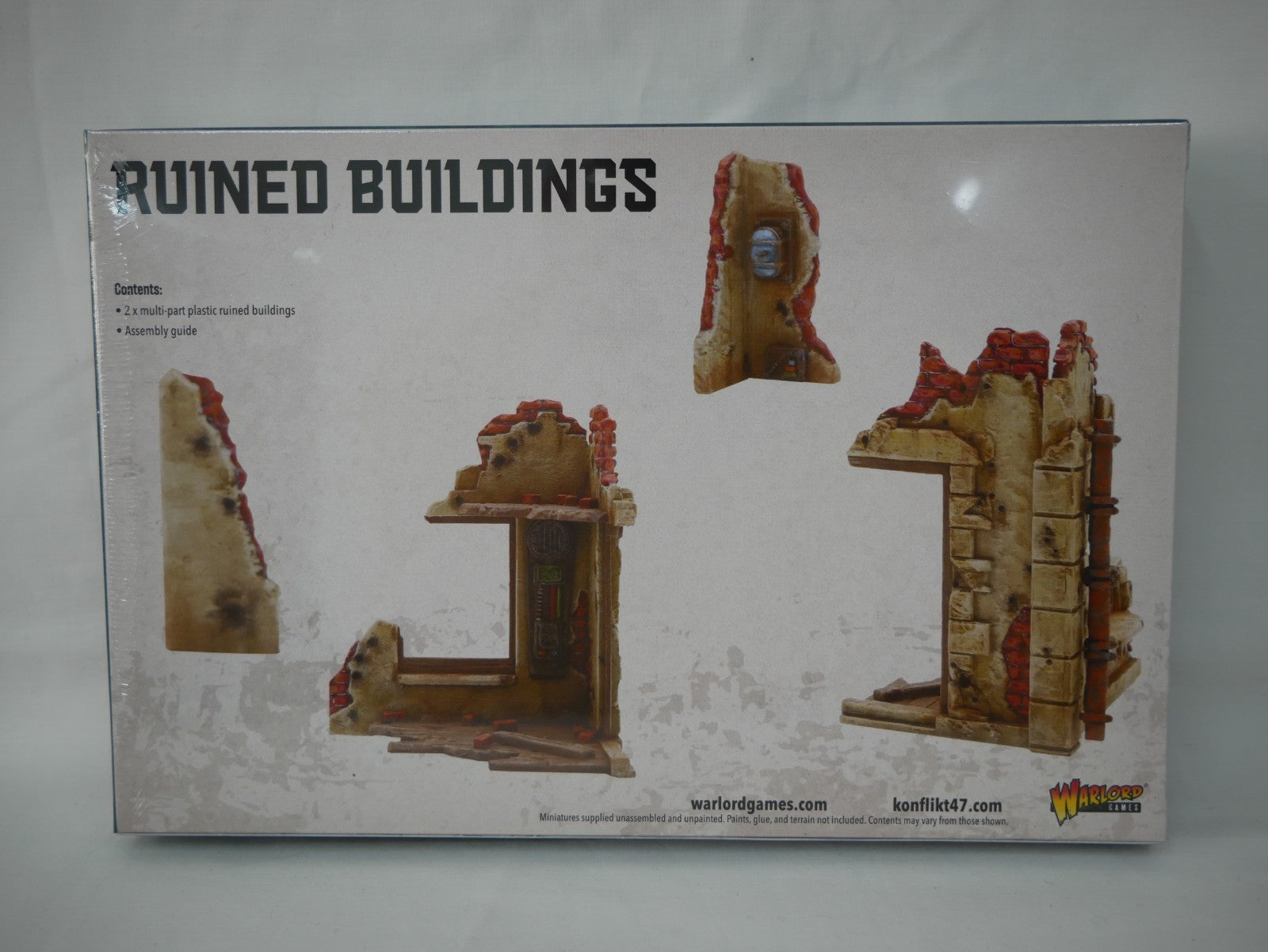 Warlord Games Konflikt 47 1:56 Scale Hard Plastic Ruined Buildings - 452000202