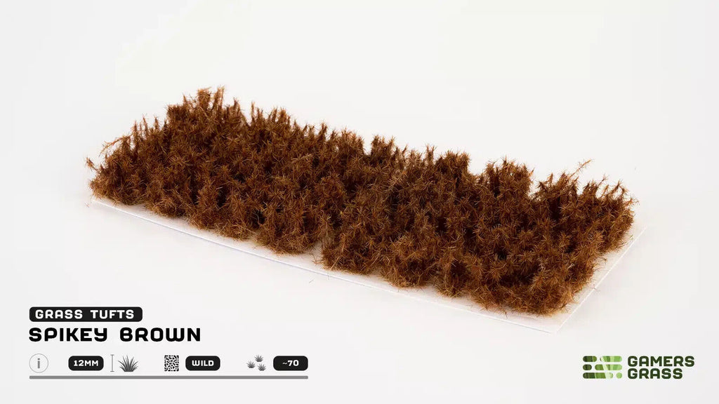 Gamers Grass Wild Spikey Brown 12mm Tufts For Wargaming Bases 70 Per Pack GGK-B