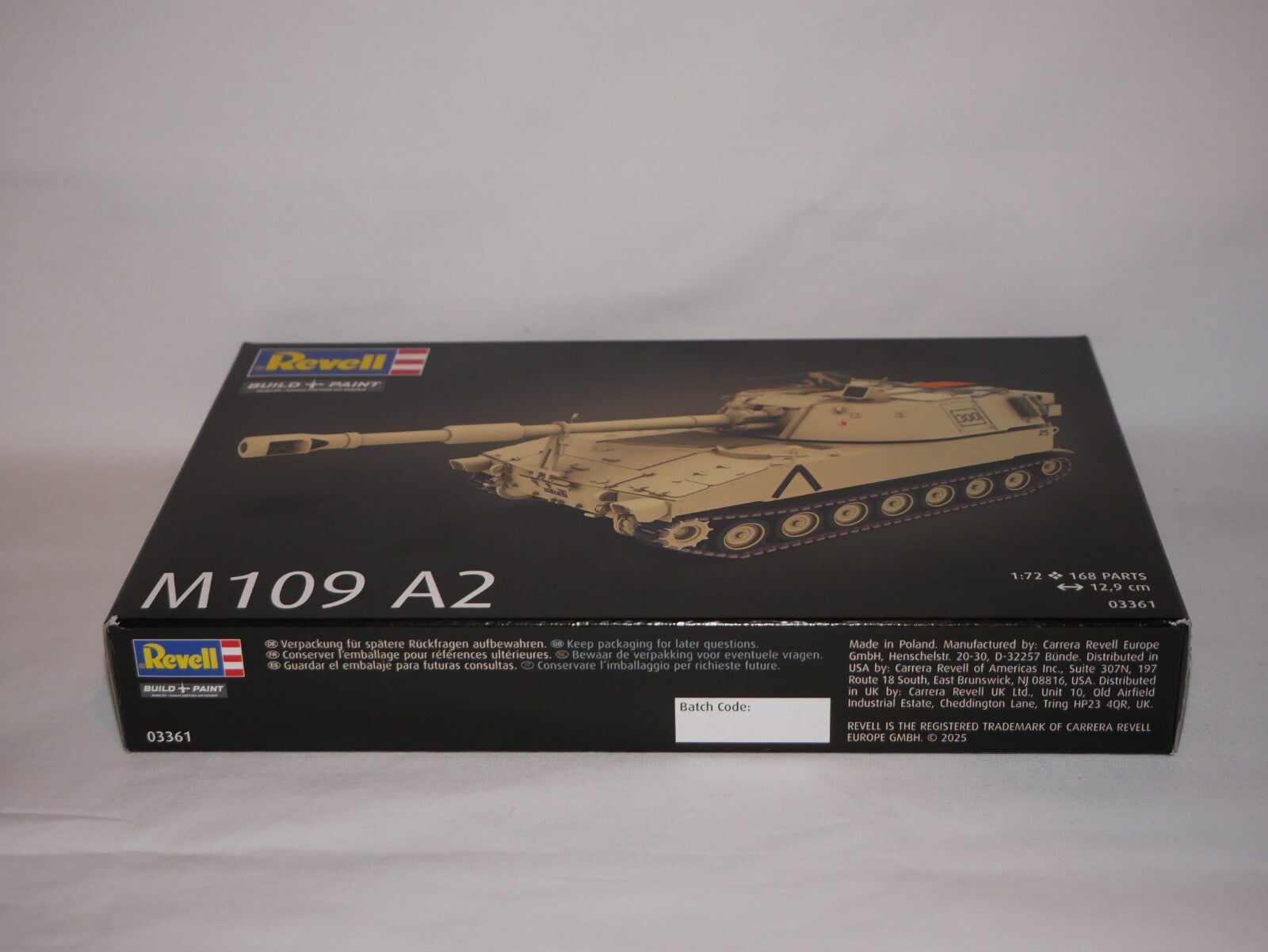 Revell 1:72 Scale M109 A2 Self Propelled Howitzer Model Kit Skill Level 4 03361