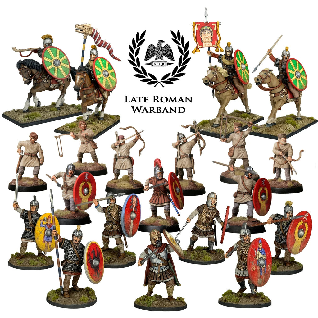 Victrix 28mm Scale Plastic Late Roman Infantry & Heavy Cavalry Warband - VXWB001
