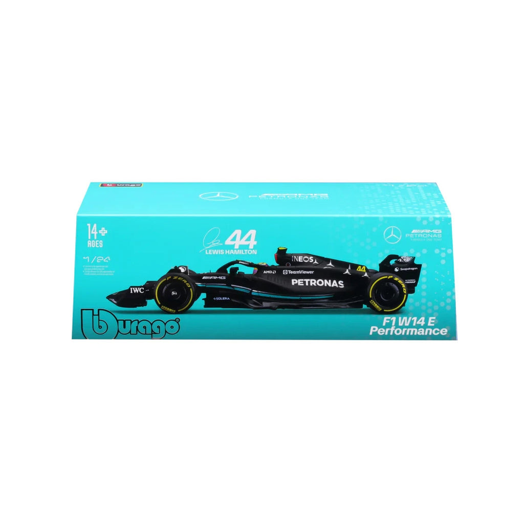Burago 1:24 Scale Mercedes-AMG Petronas F1 2023 W14 No.43 Hamiliton - #18-28028H