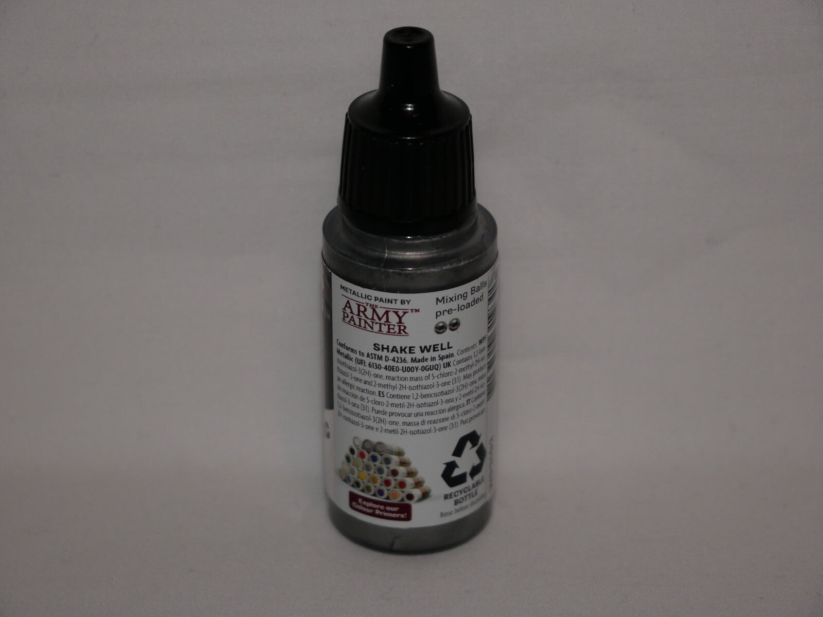 The Army Painter Warpaints Fanatic Gun Metal Metallic 18ml Dropper Bottle WP3193
