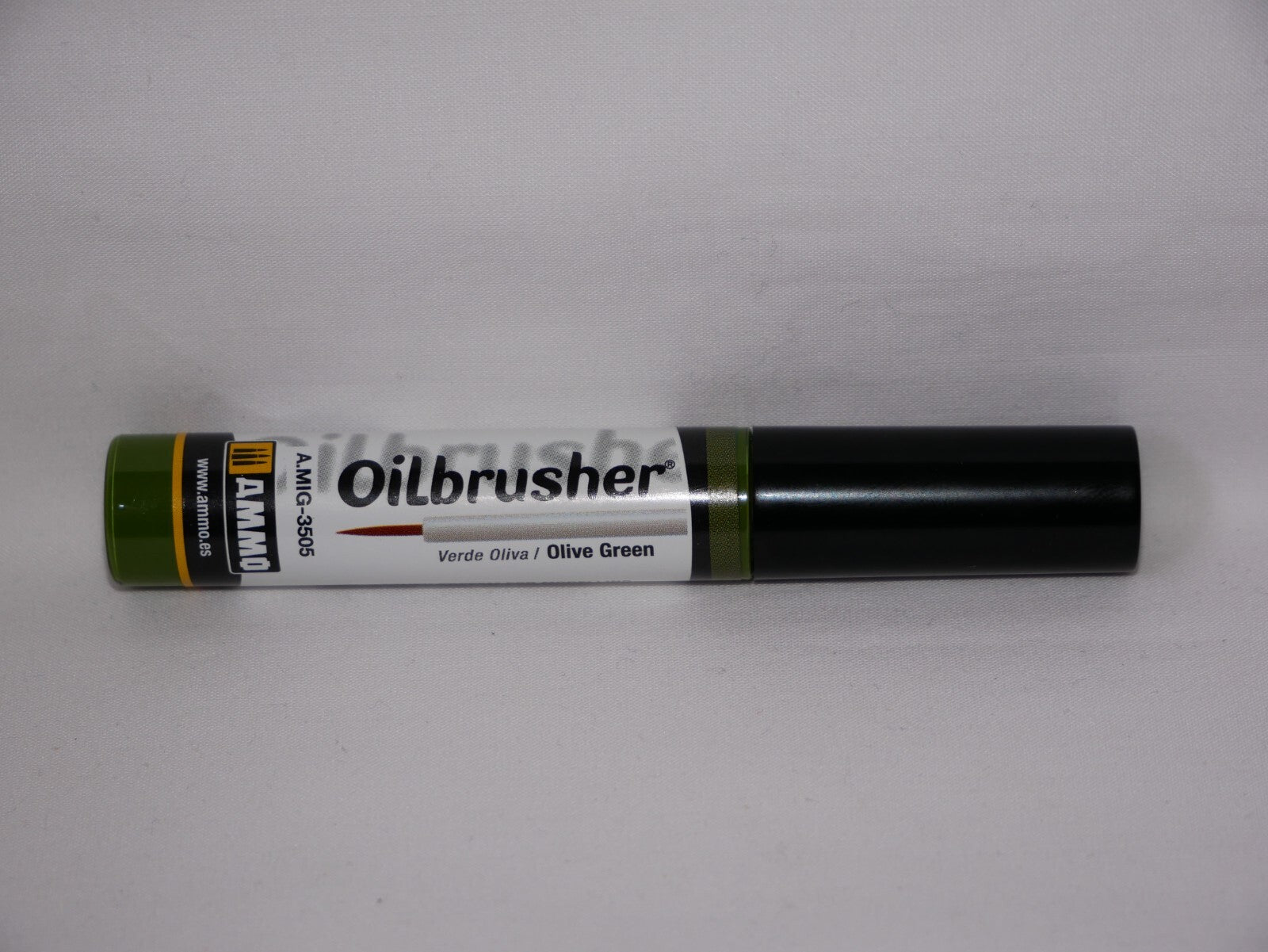 Ammo By Mig Jimenez Olive Green Oilbrusher With Fine Brush Applicator A.MIG-3505