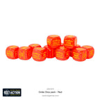 Warlord Games Bolt Action 1:56 Scale 12x Red Coloured Order Dice - (402616016)