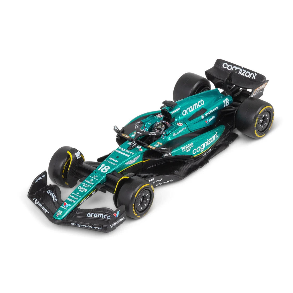 Burago 1:43 Aston Martin Cognizant Aramco F1 Team AMR23 No.18 Stroll #18-38091S