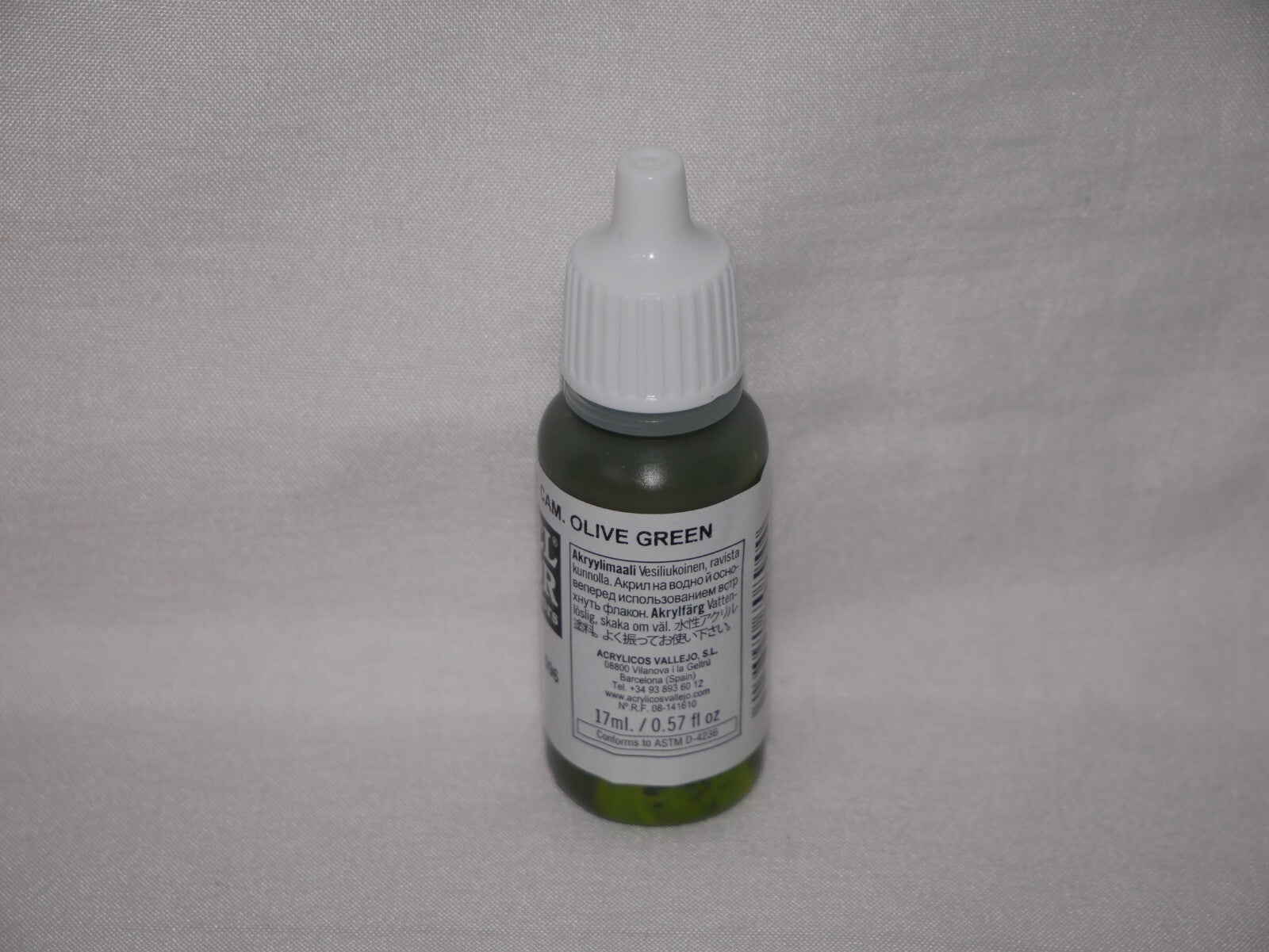 Vallejo Model Color Camouflage Olive Green Acrylic 17ml Dropper Bottle - 70.894