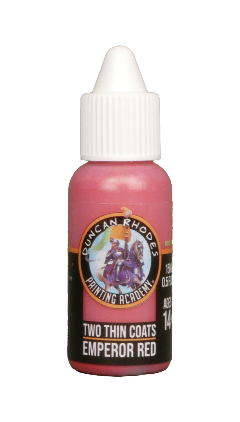 Duncan Rhodes Painting Academy Two Thin Coats Emperor Red 15ml Bottle - 10122