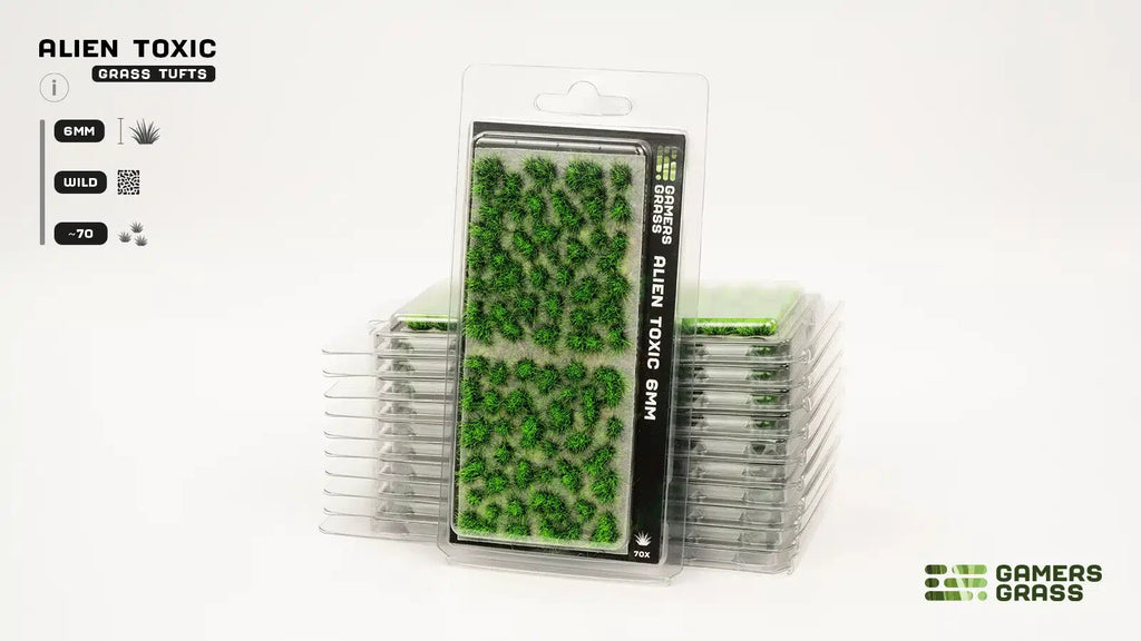 Gamers Grass Alien Toxic 6mm Tufts For Wargaming Mini Bases (70) Per Pack - GGA-TX